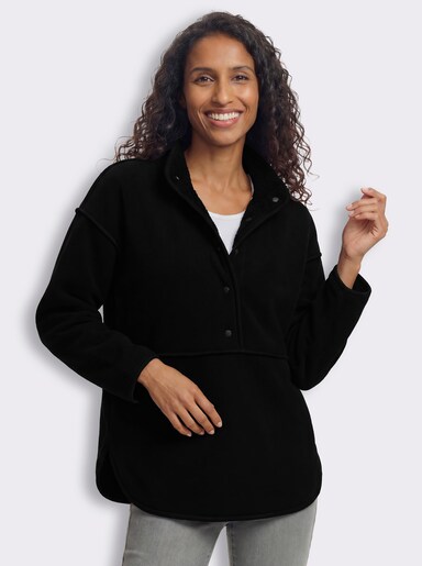 heine Wendeshirt aus Teddy-Fleece - schwarz