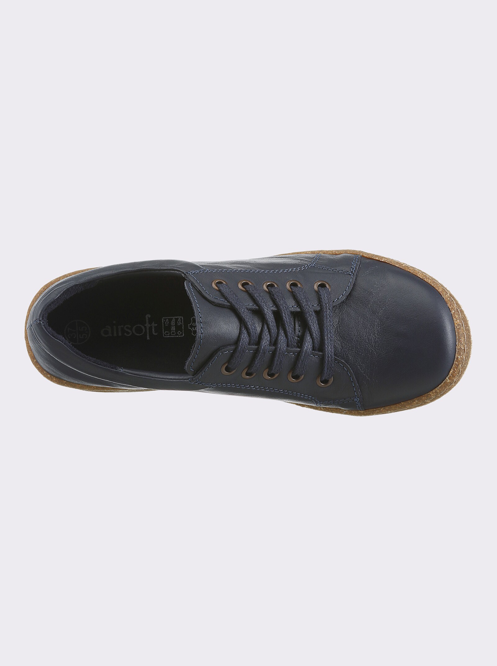 airsoft modern+ Schnürschuh mit Wechselfußbett - dunkelblau