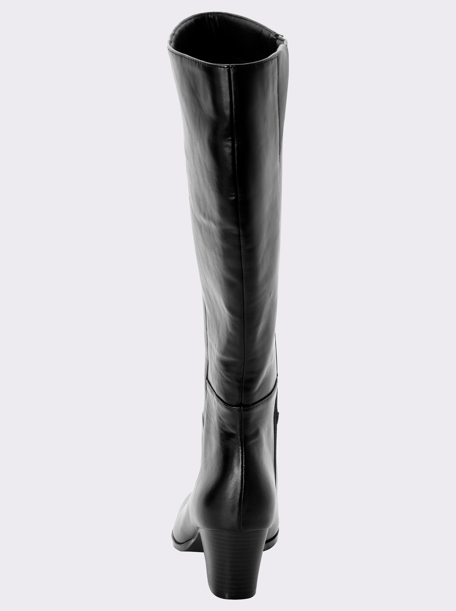sheego Weitschaftstiefel mit Stretcheinsatz - schwarz