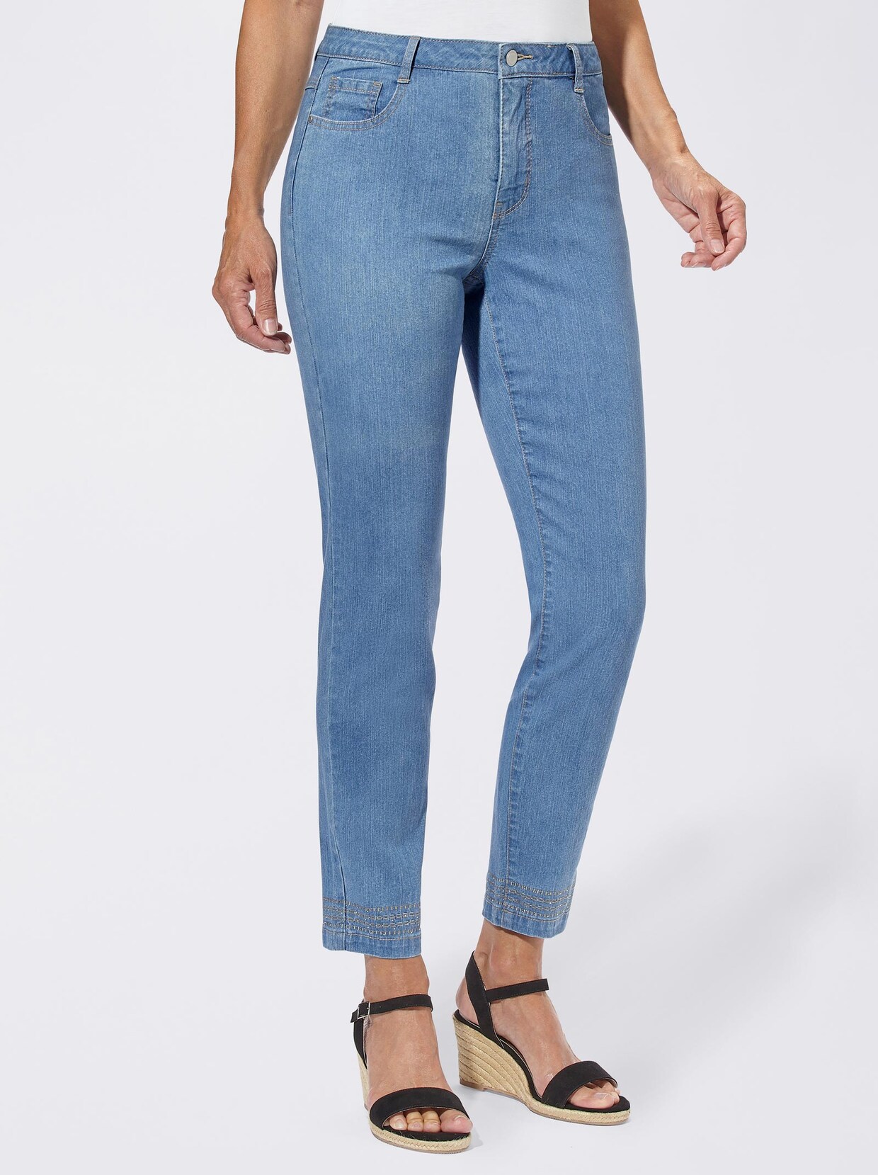 Jeans - blue-bleached