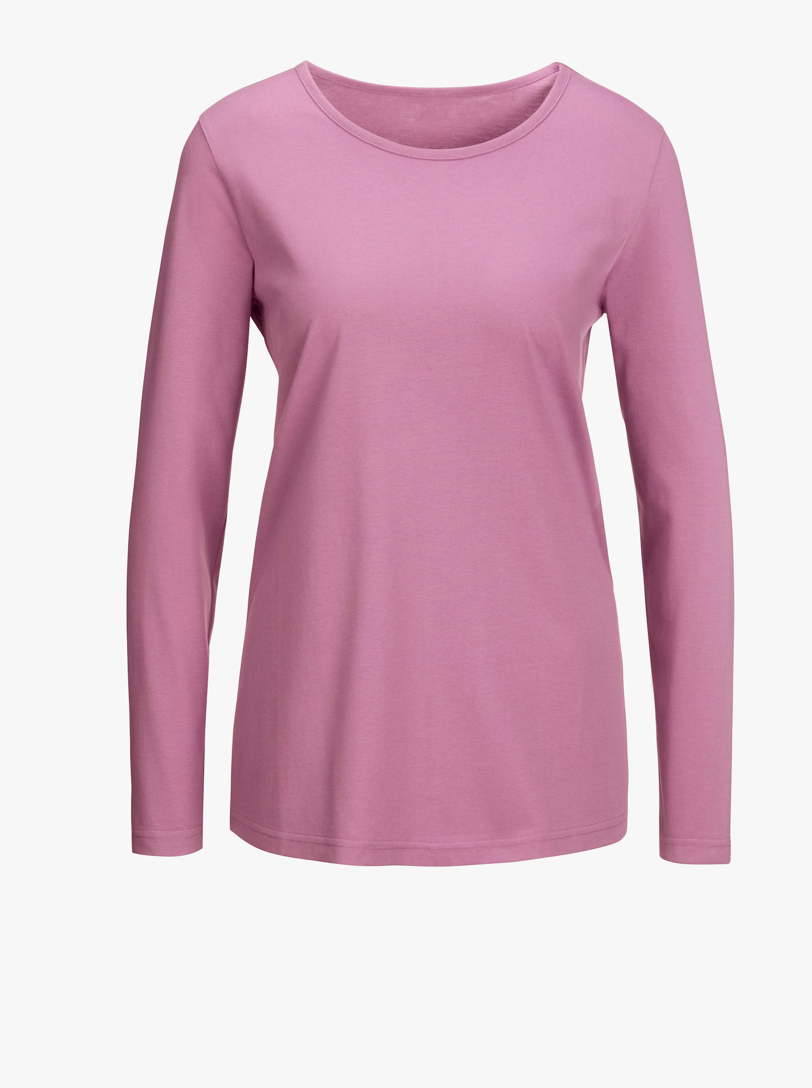 Tričko s dlouhým rukávem širšího střihu - růžové dřevo