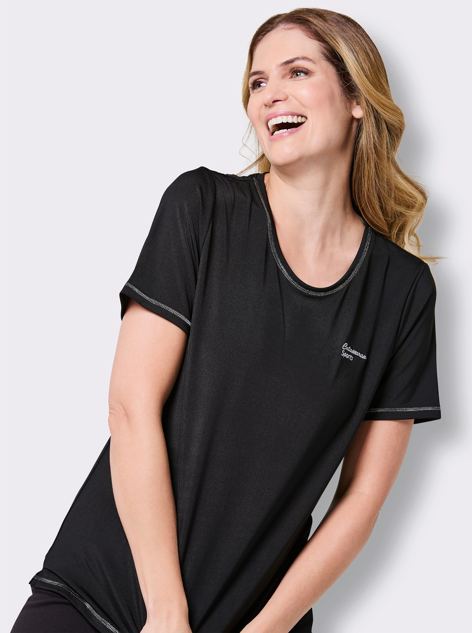 Catamaran Sports Funktionsshirt in atmungsaktiver Qualität - schwarz