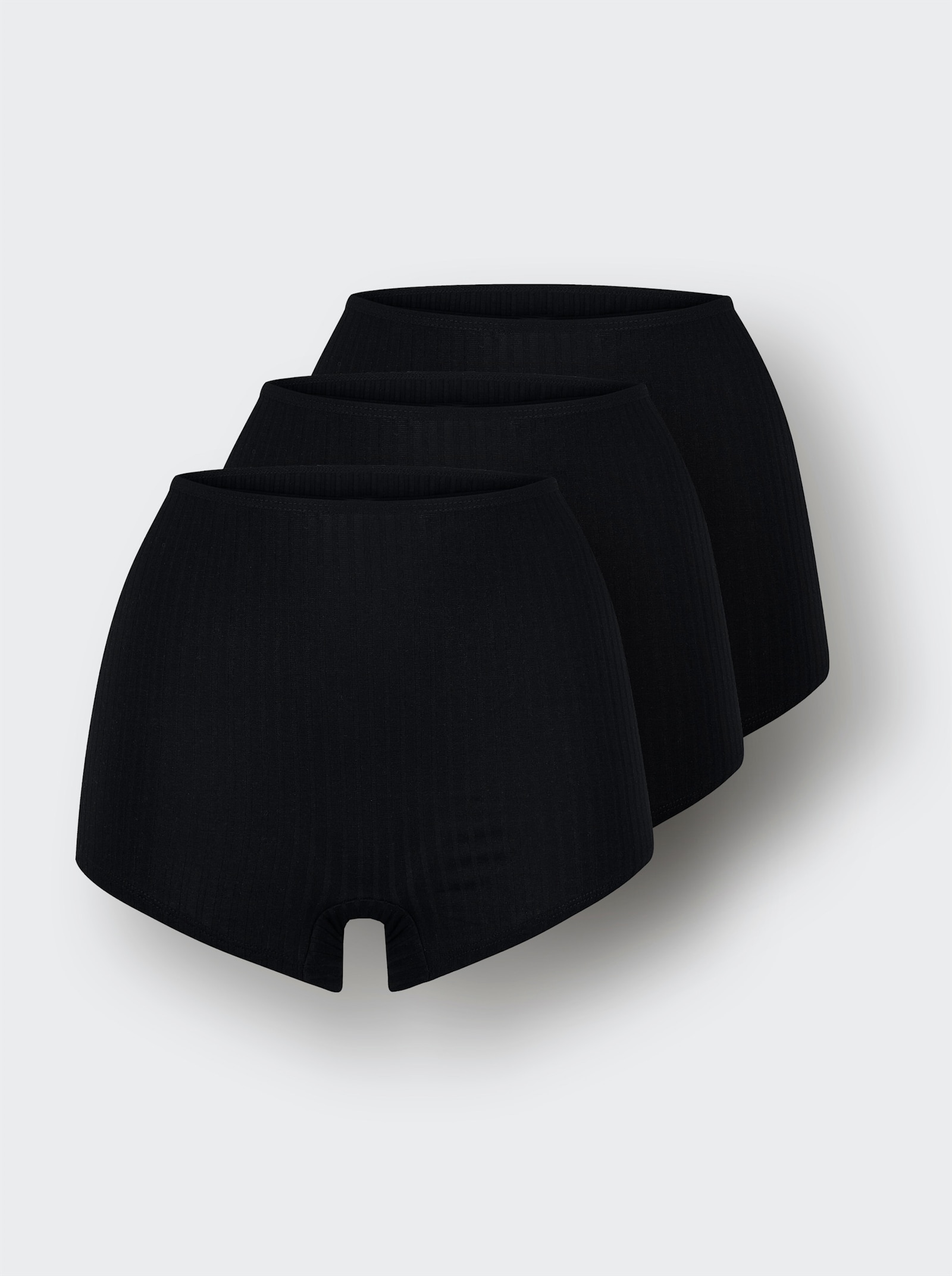 wäschepur Hipster in subtiele ribstructuur - zwart