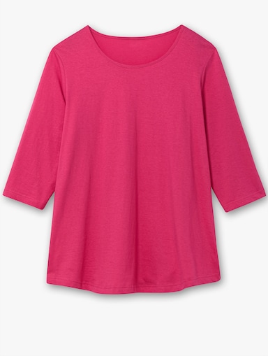Longshirt - royalblau + pink