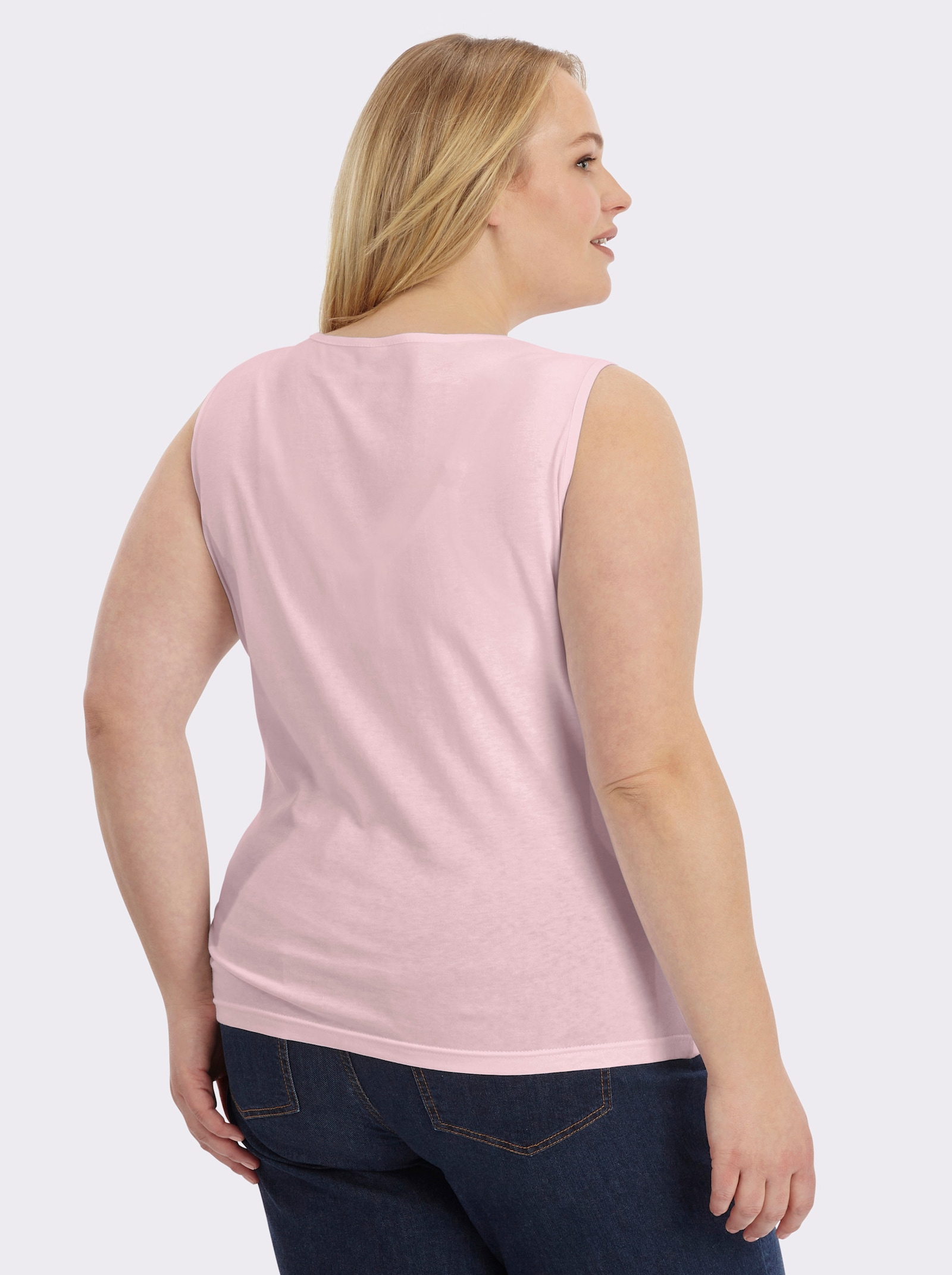 Trägertop mit Rundhals-Ausschnitt - rosé