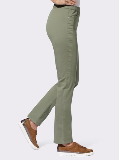 Jeans med resår - khaki