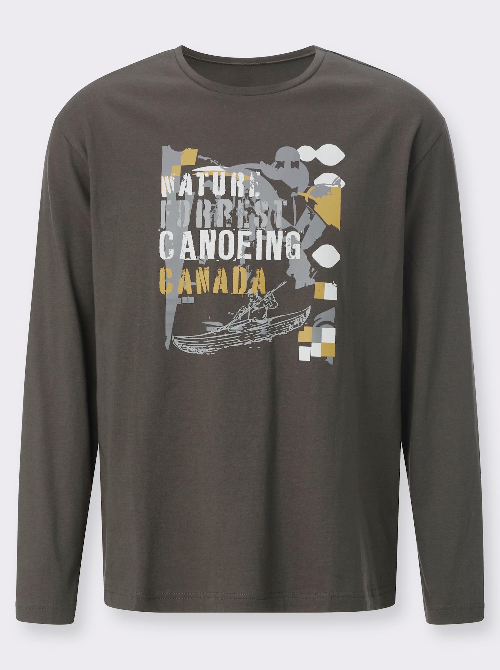 Langarmshirt mit Druckmotiv - graphit