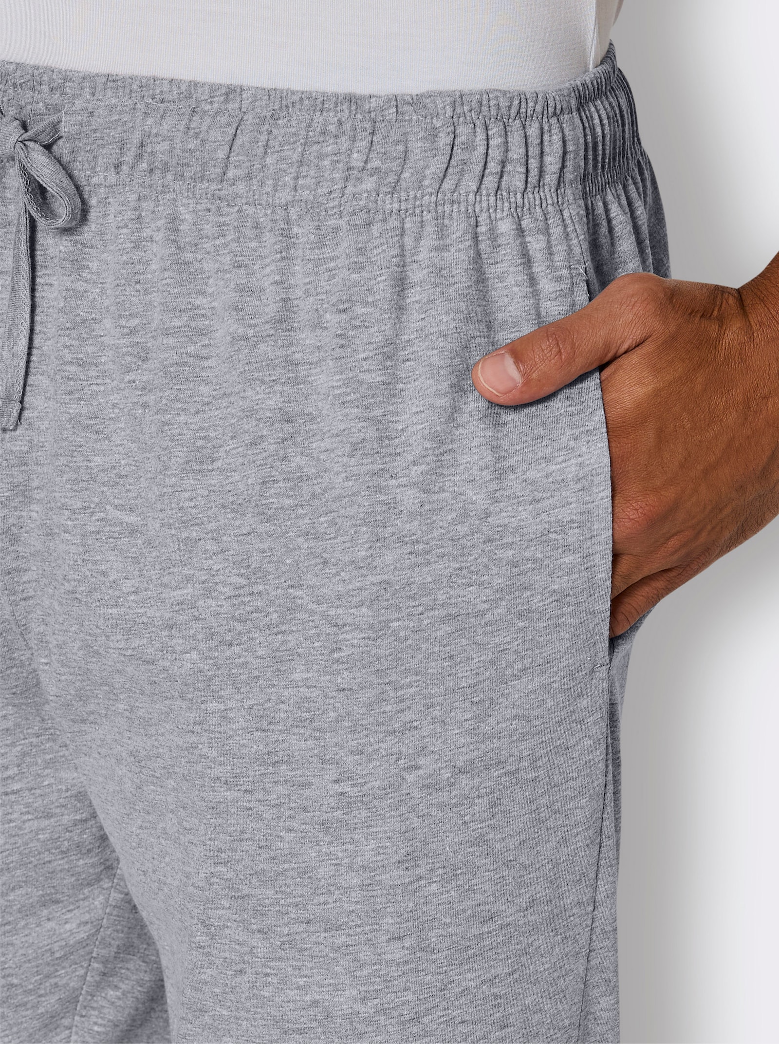 wäschepur men Pánské spodky - šedá-melír + střední modrá