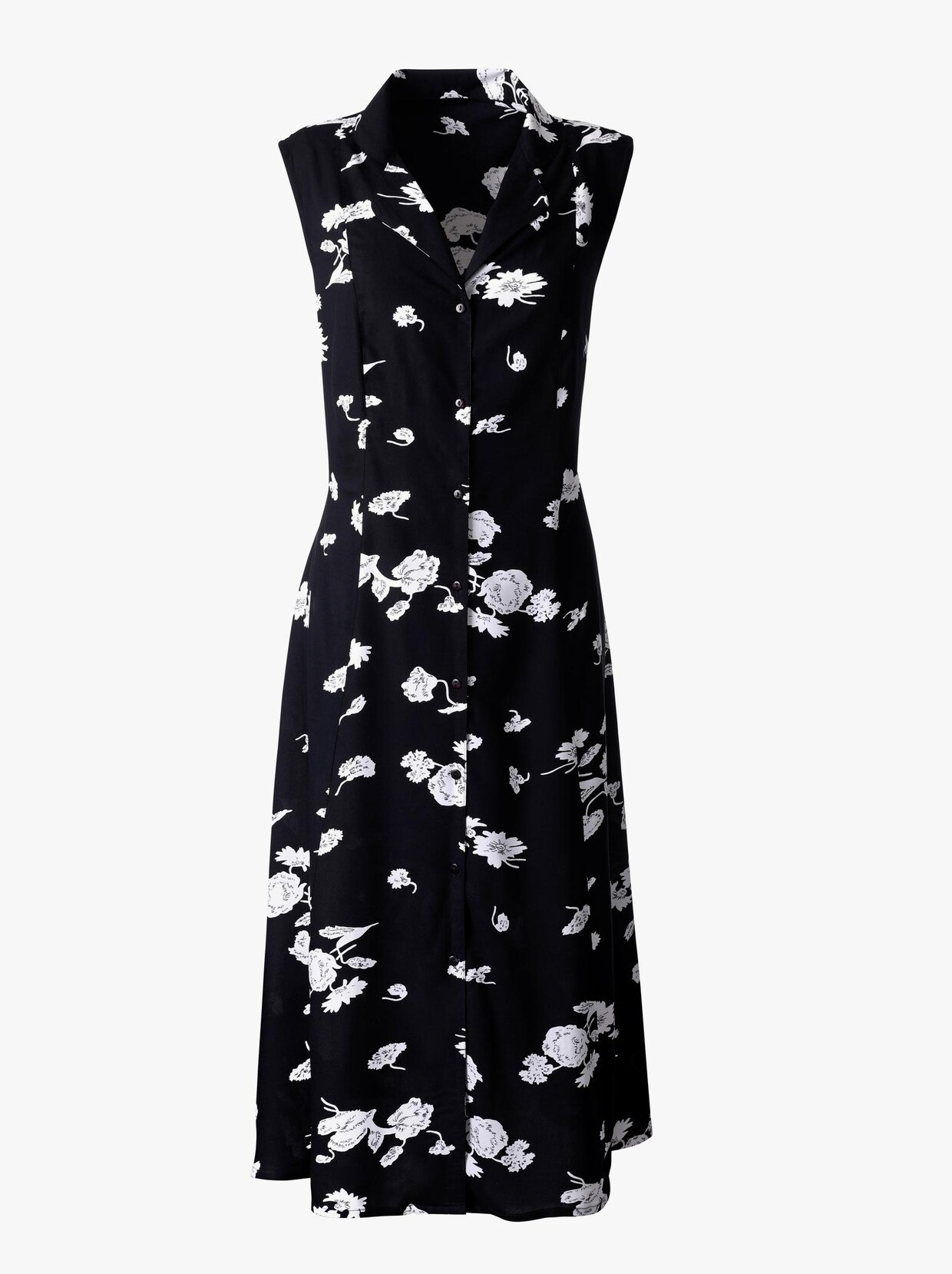 Druckkleid - schwarz-weiss