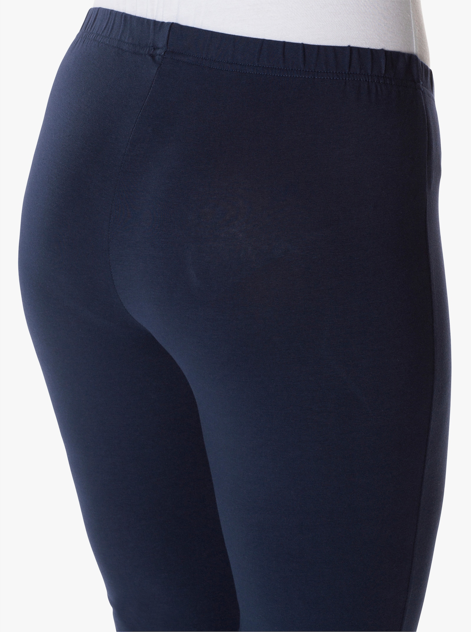 sheego Caprilegging met elastische band - marine