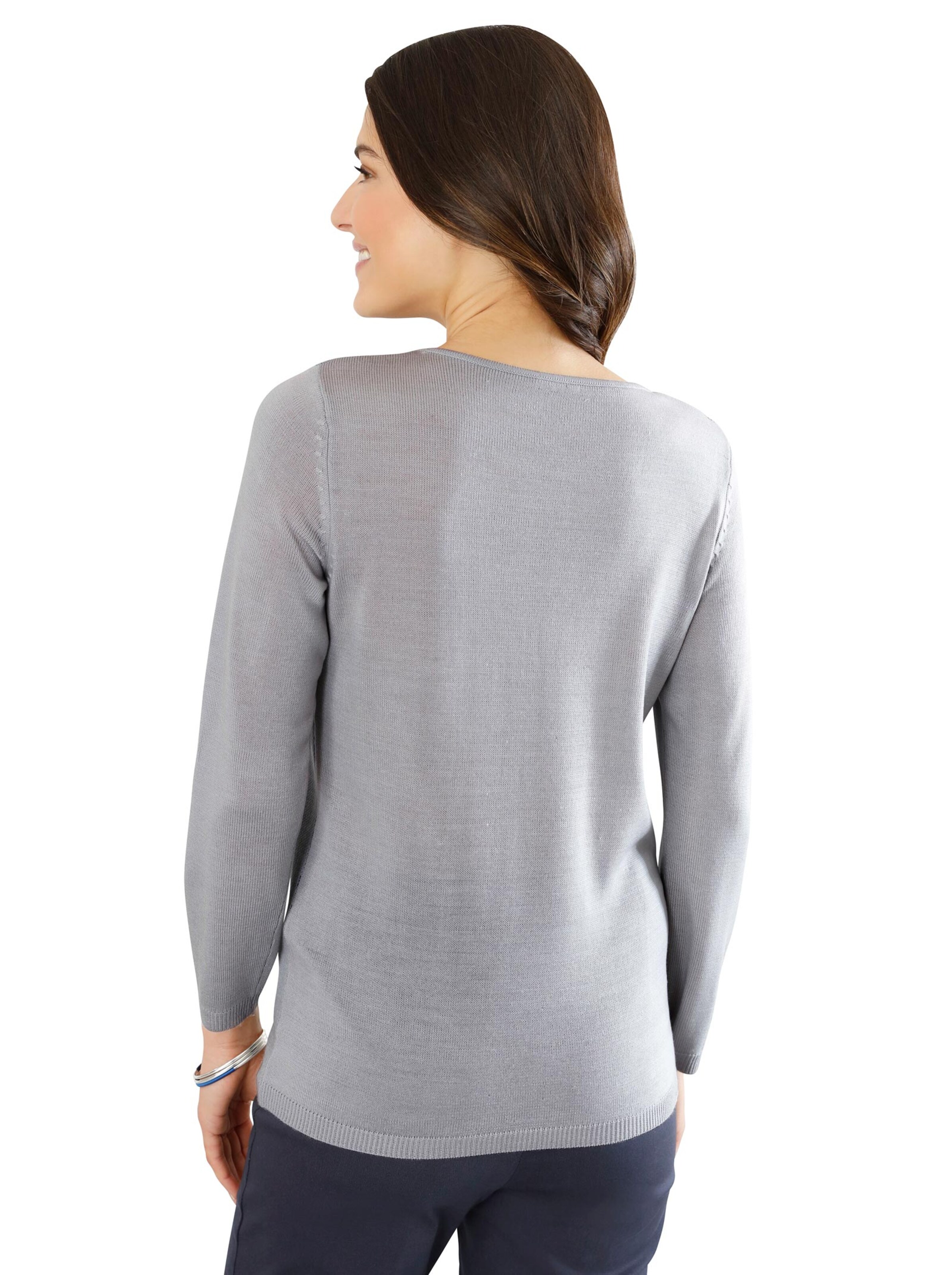 Pullover - grau-gemustert