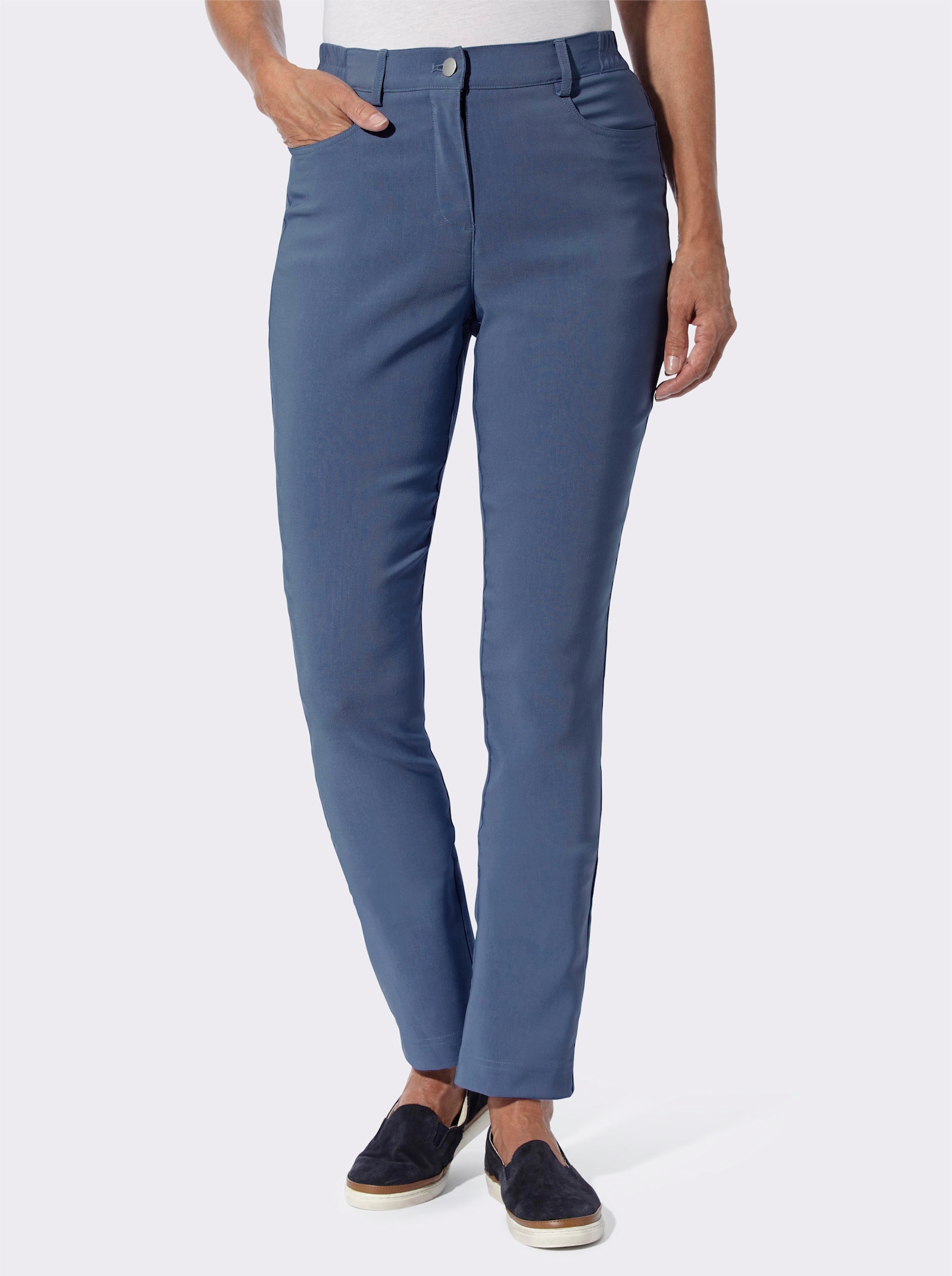 Bengalinhose mit seitlichem Dehnbund - jeansblau