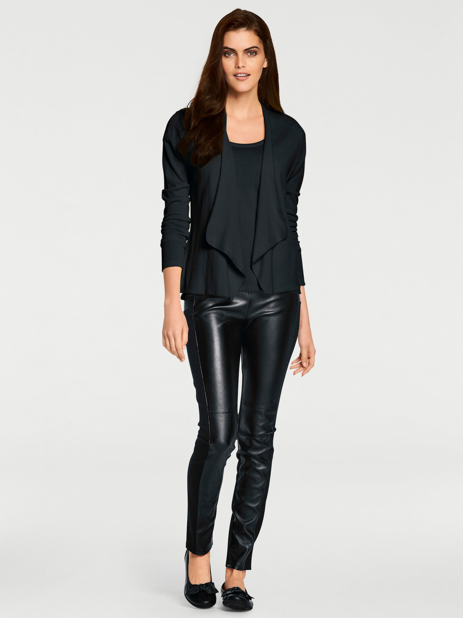 heine Twin-Set aus reiner Baumwolle - schwarz