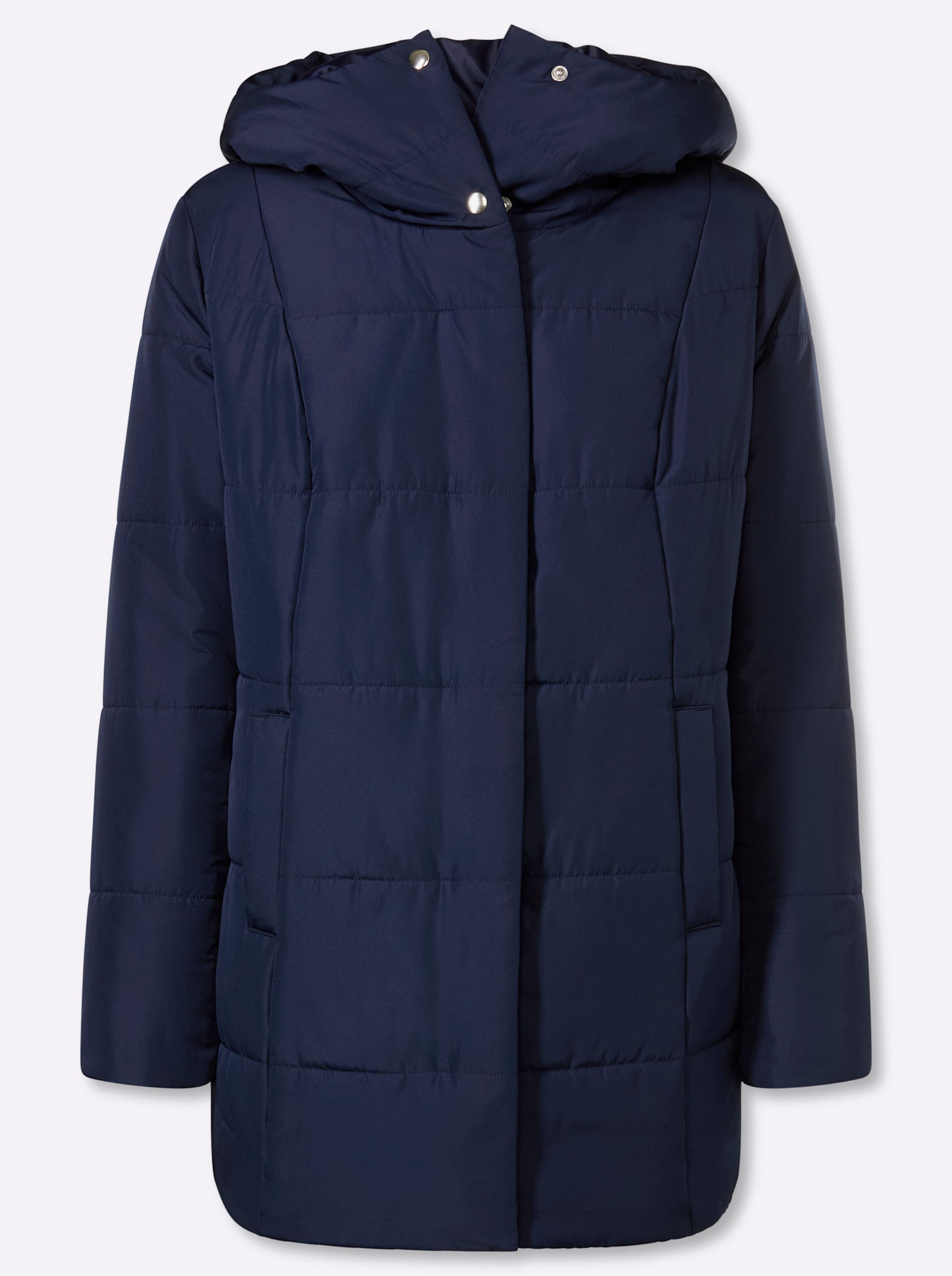 Damen Steppjacke mit Kapuze marine, Größe 38 - Bild 2