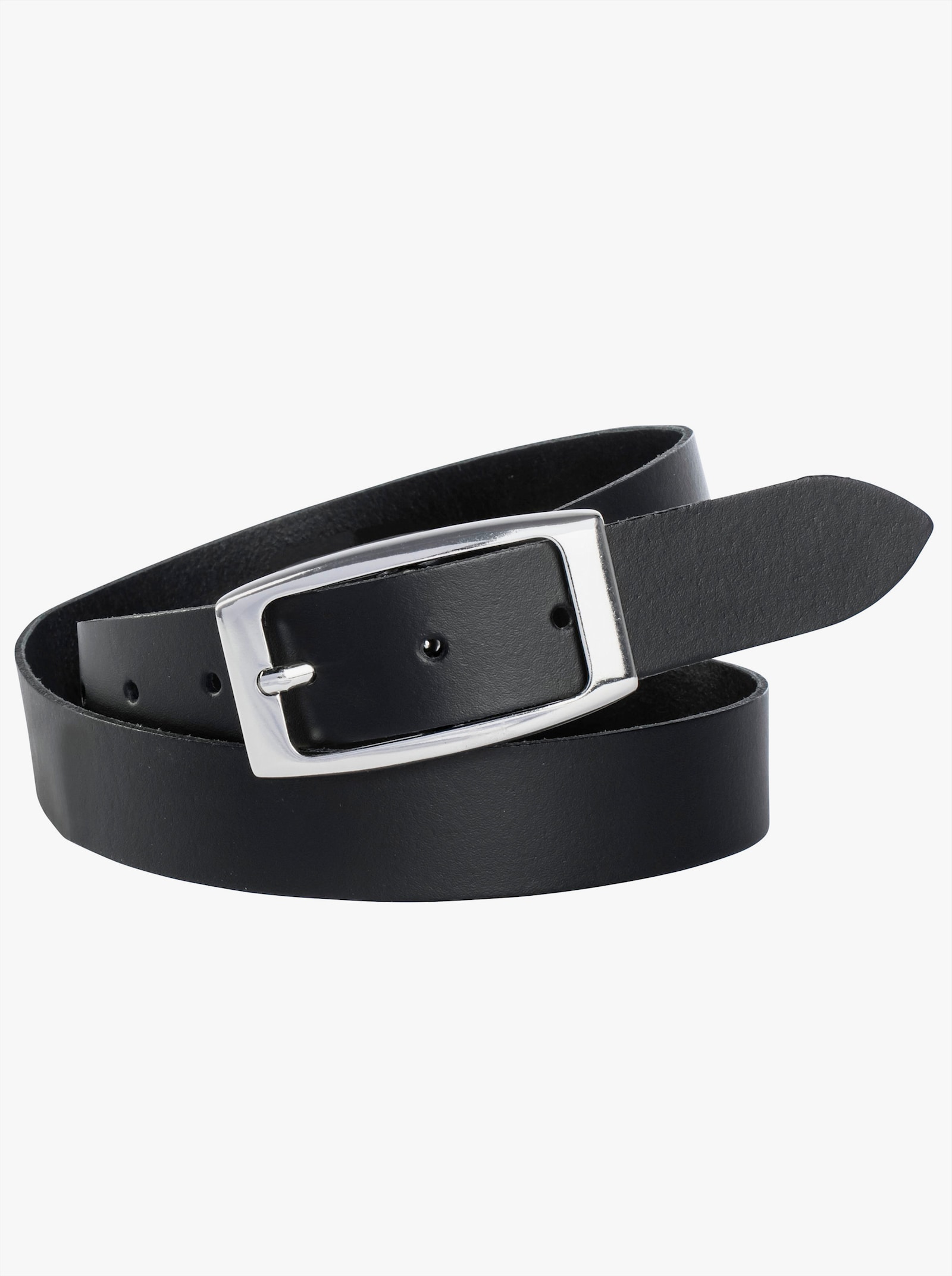 sheego Ledergürtel mit Dornschließe - schwarz