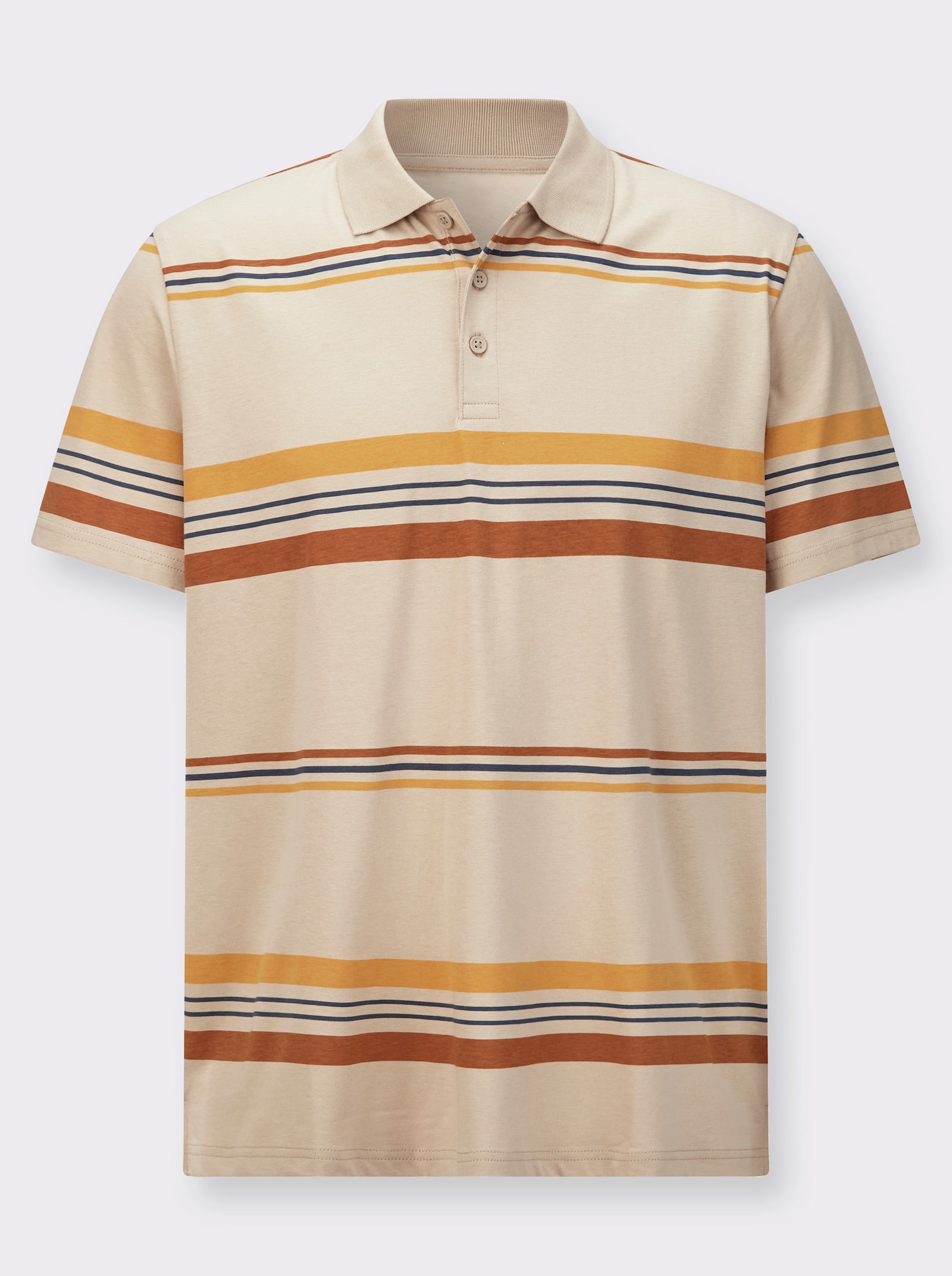 Poloshirt im Ringelmuster - beige-geringelt
