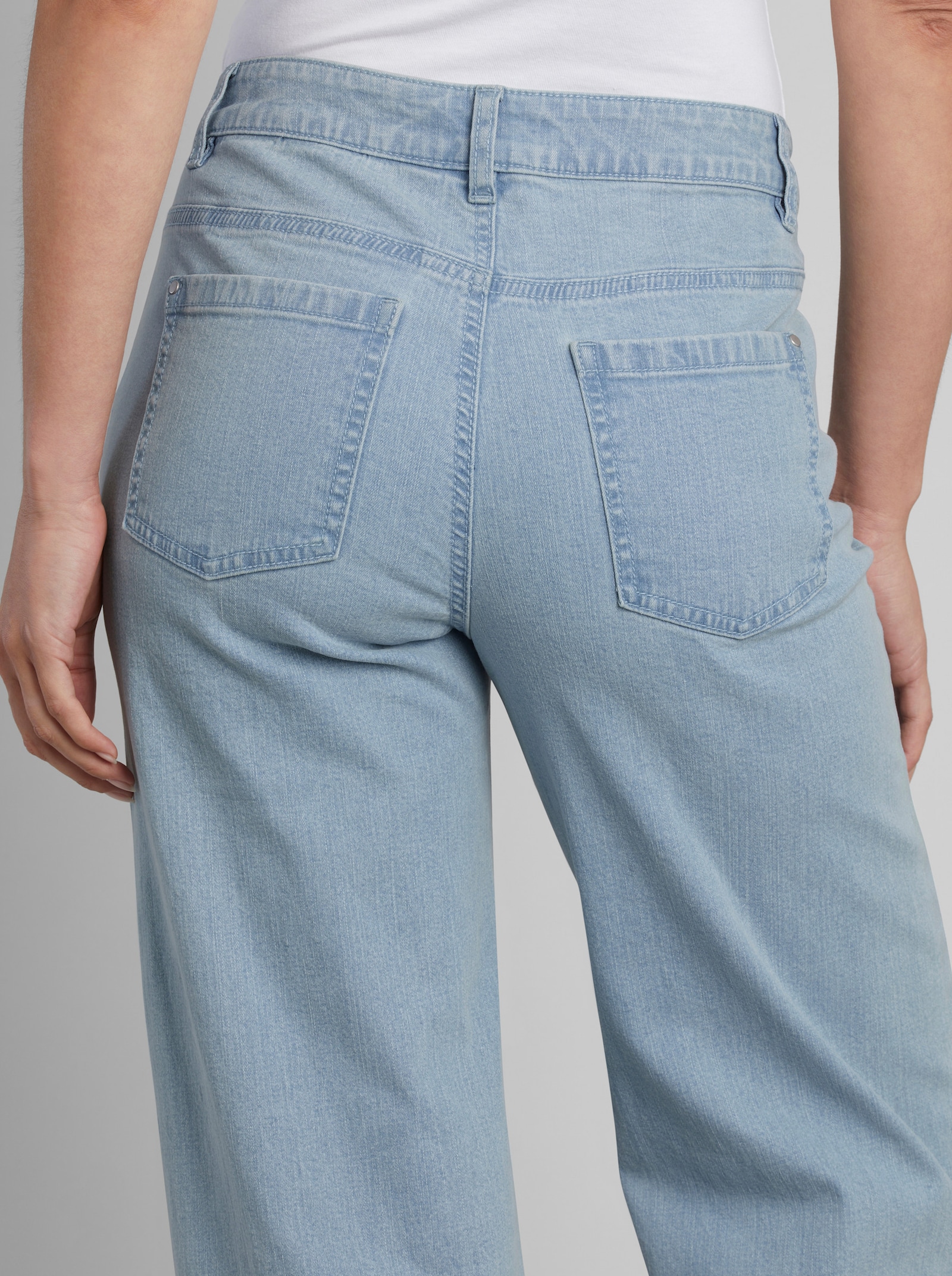 heine Jeans mit Flecht-Details - blue-bleached