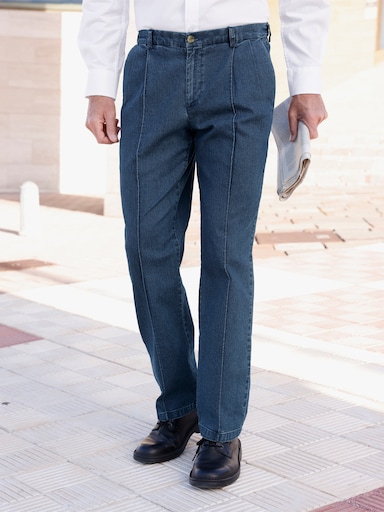 Marco Donati Jeans mit Bundfalten - blue-stone-washed