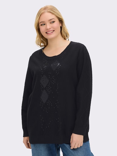 sheego Pullover - zwart