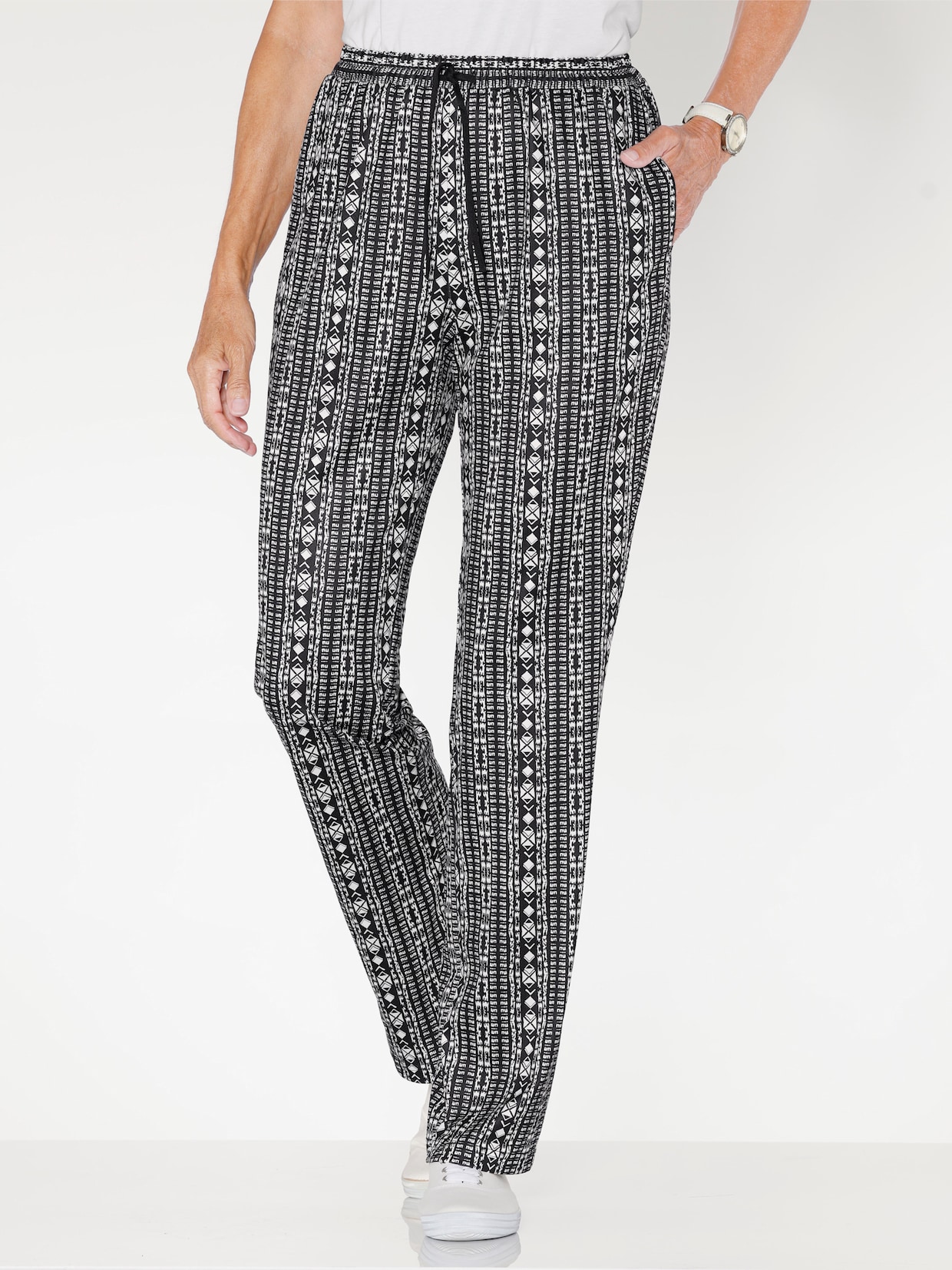Jerseyhose - schwarz-gestreift