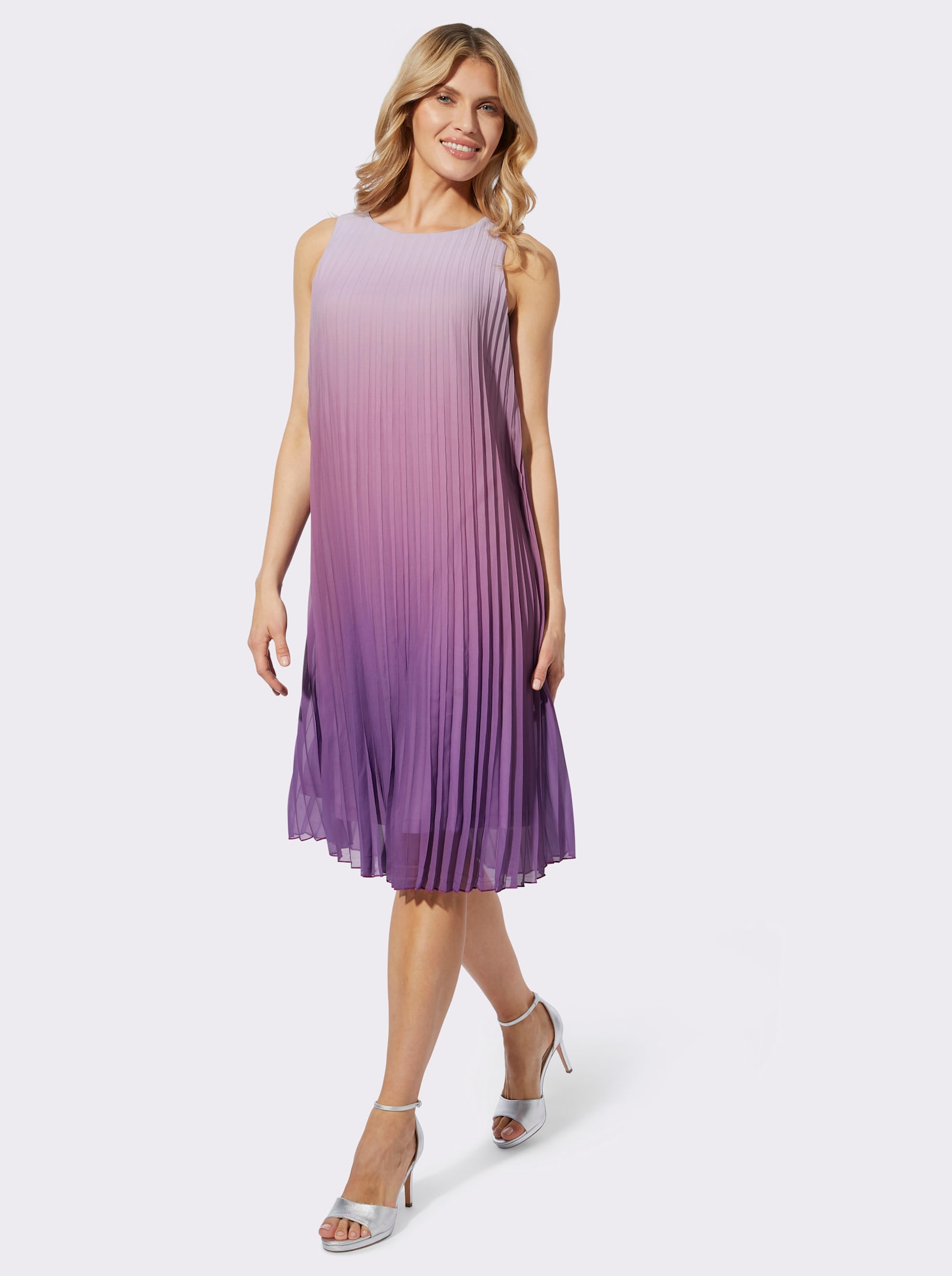 Plisséjurk met kleurverloop - lila/paars