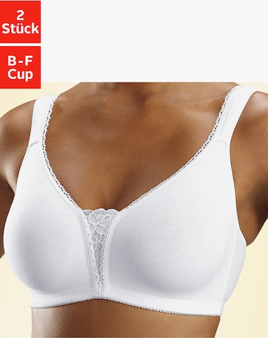 petite fleur Soutien-gorge doux - 2x blanc