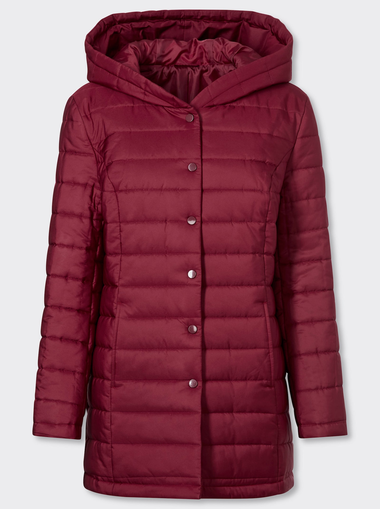 Steppjacke mit wärmender Wattierung - dunkelrot