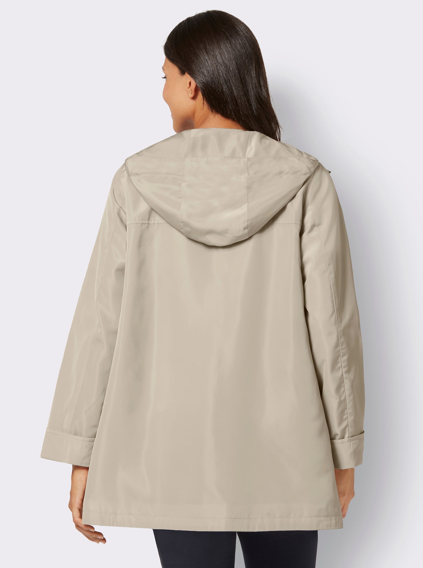 Jacka med tvåvägsdragkedja - sand