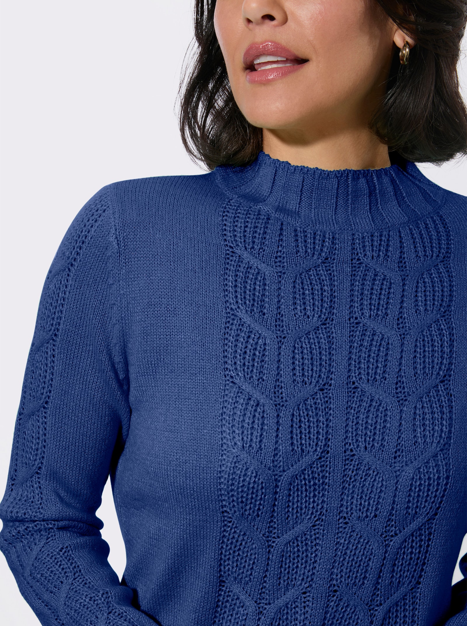 Stehkragenpullover - royalblau