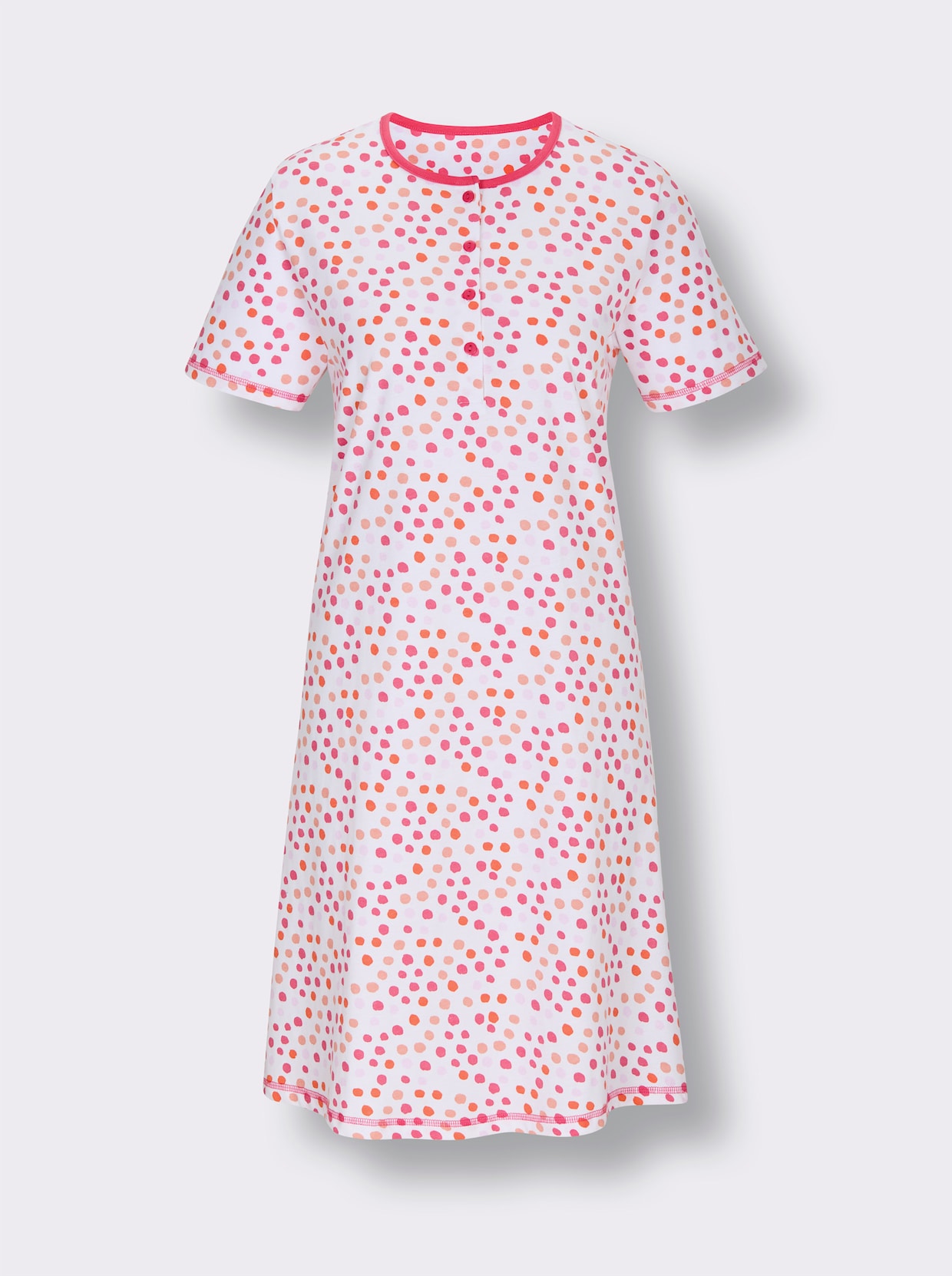 Comtessa Sleepshirt - weiß-flamingo-bedruckt