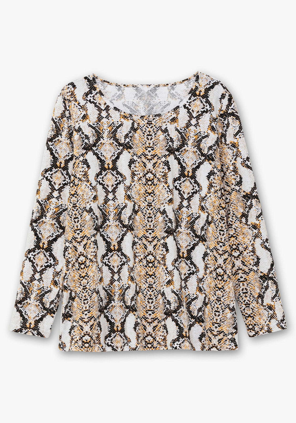 Shirt - schwarz-beige-bedruckt