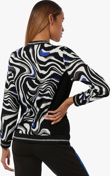 feel good Jacke - schwarz-royalblau-bedruckt