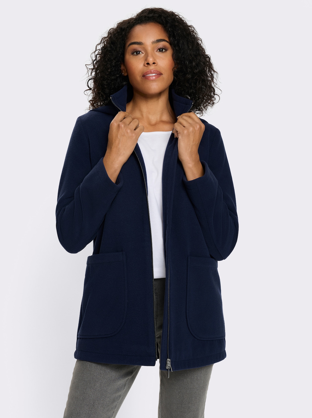 Vlněná bunda - námořnická modrá