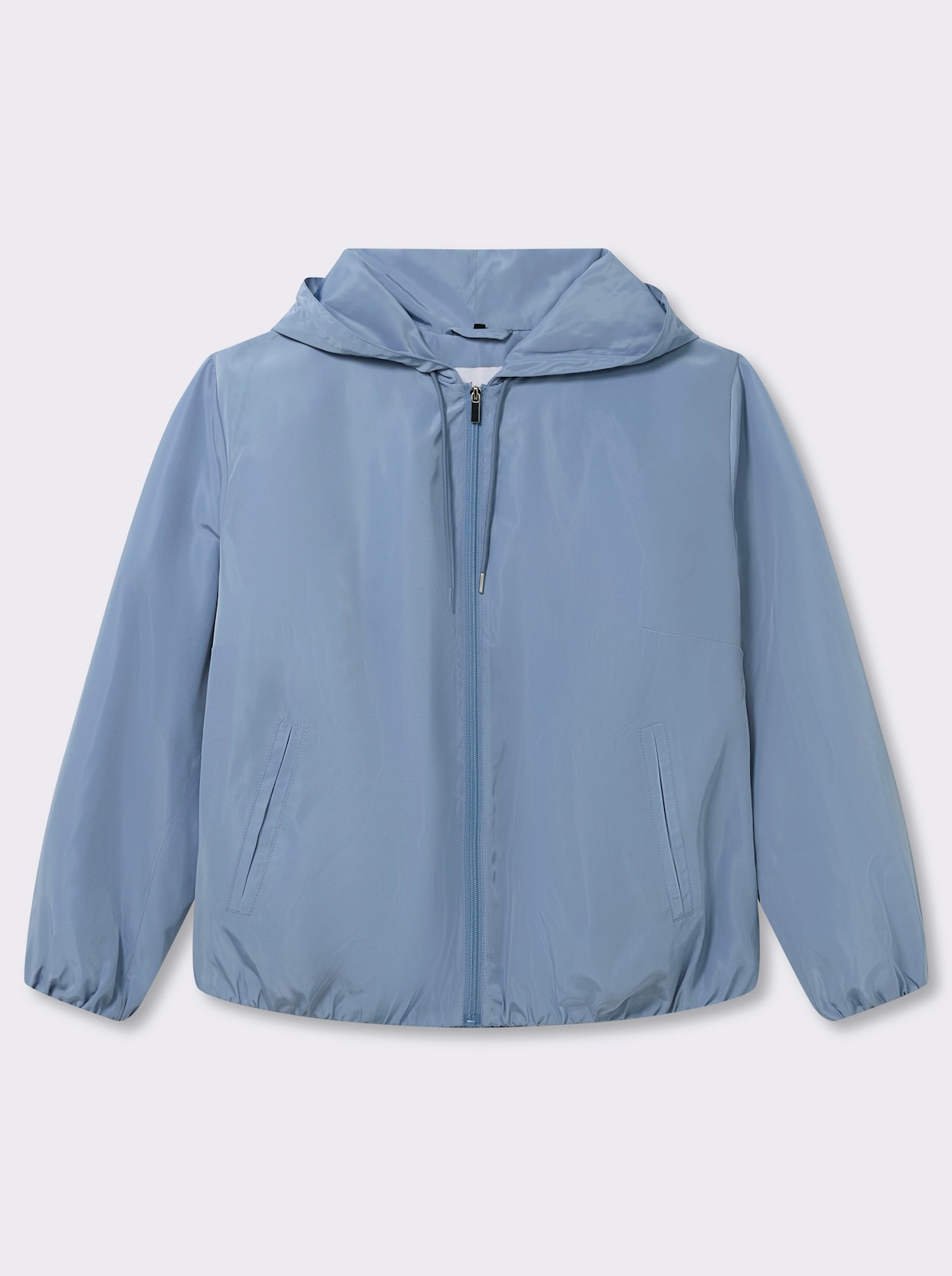 sheego Blouson mit Kapuze und Gummibund - bleu