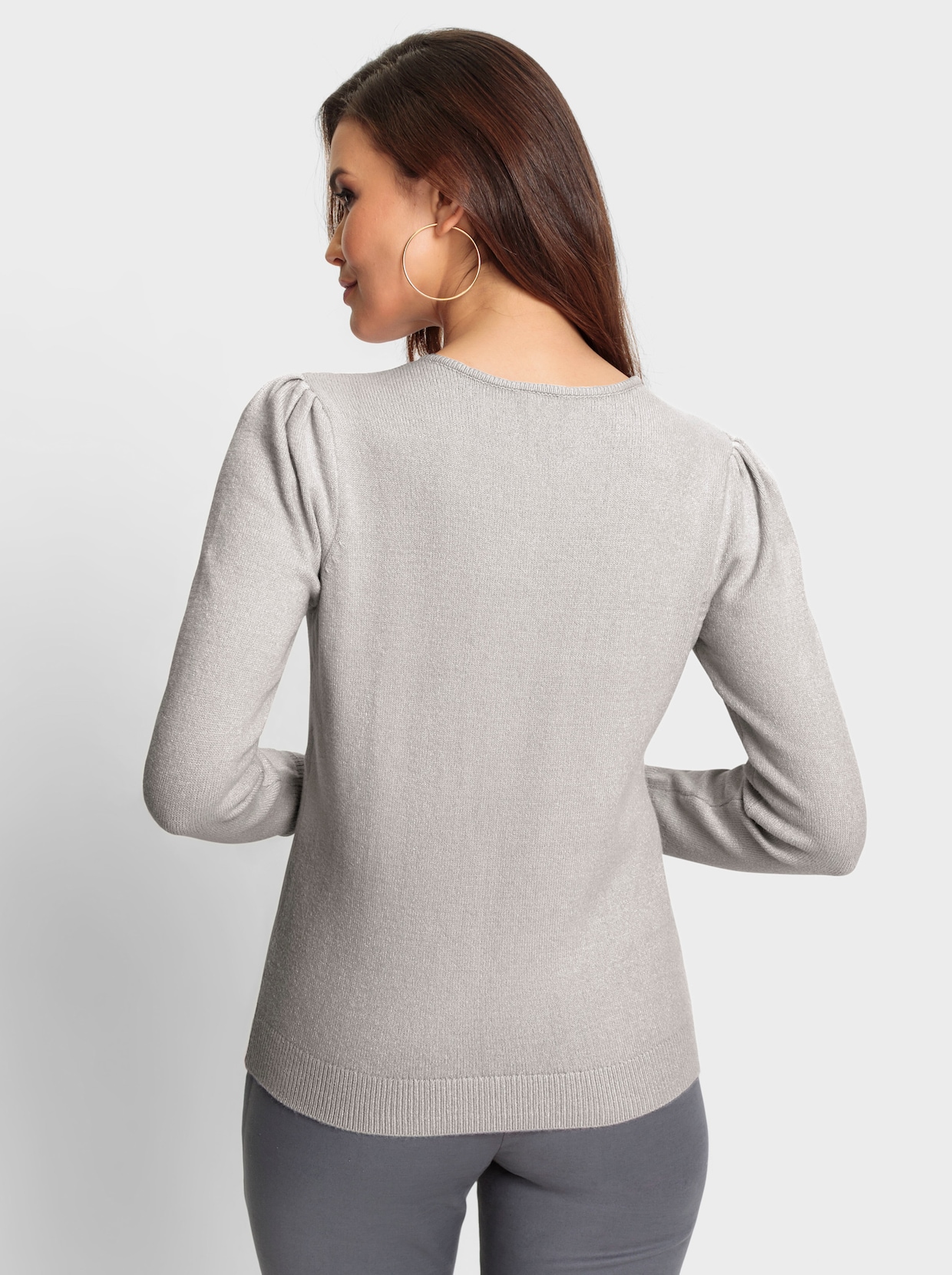 Pullover met lange mouwen - lichtgrijs