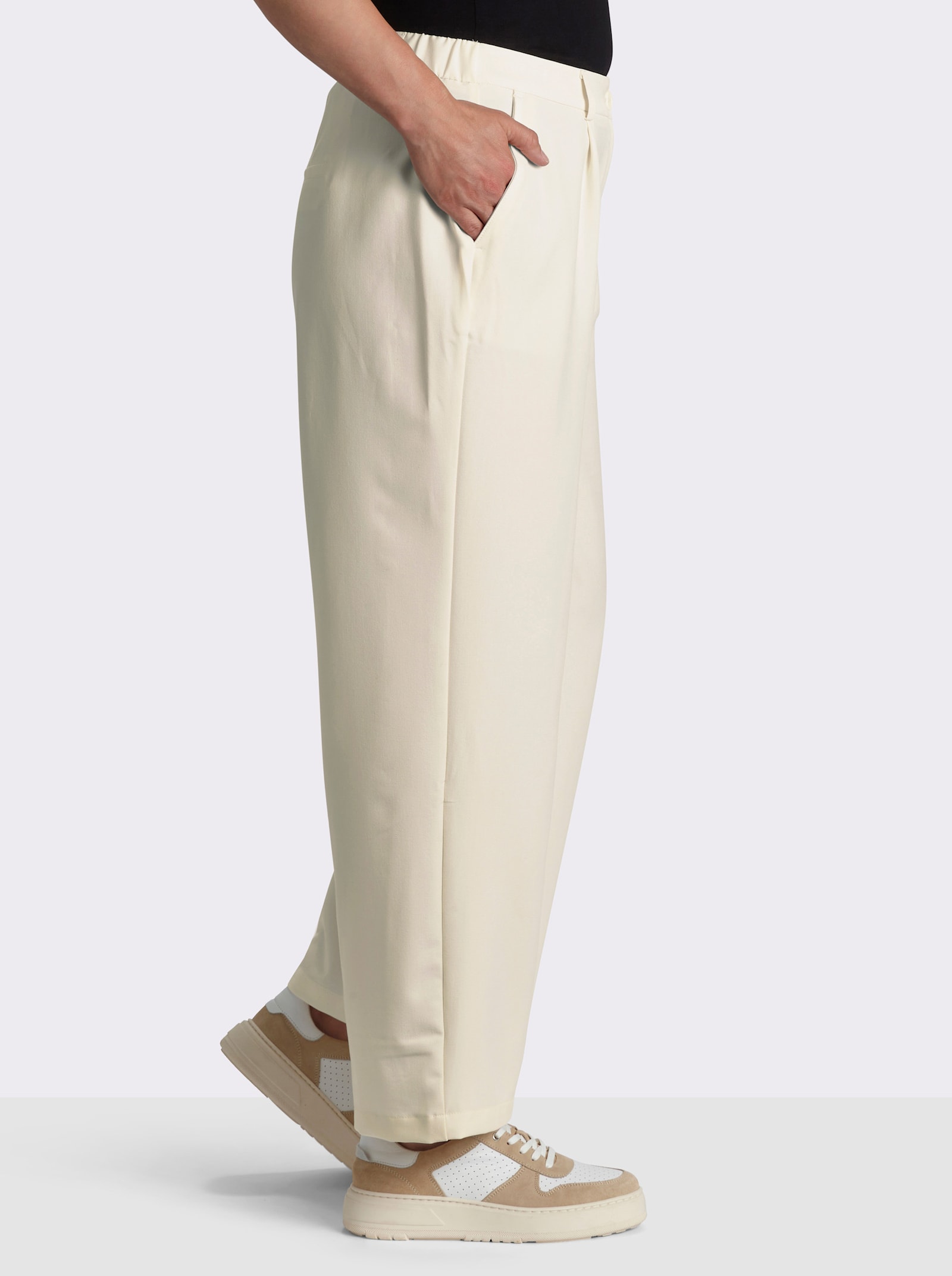 Marlene-Hose mit rückwärtigem Dehnbund - champagner
