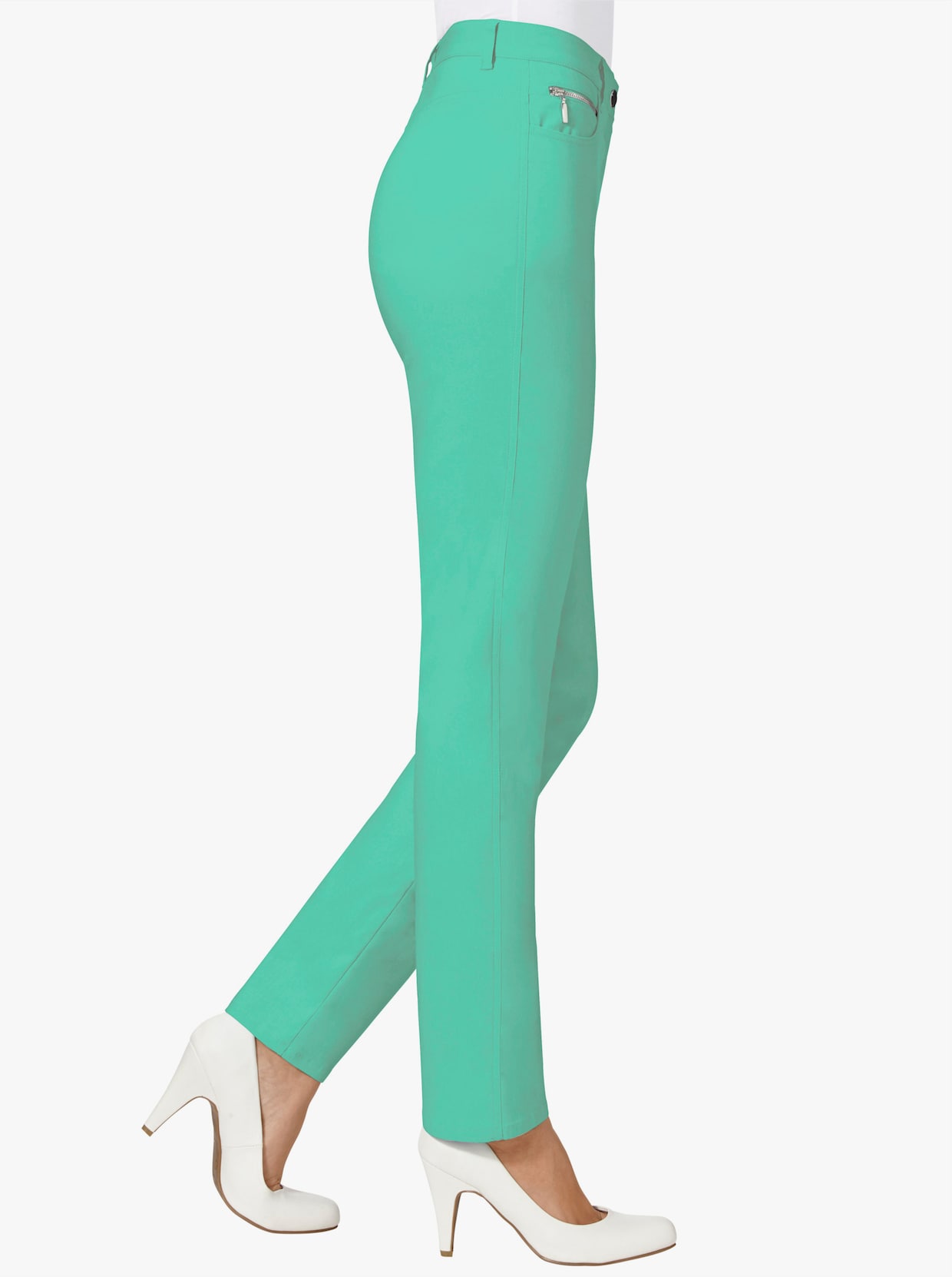 Stehmann Comfort line Stretch-Hose mit Zier-Taschen vorne - mint