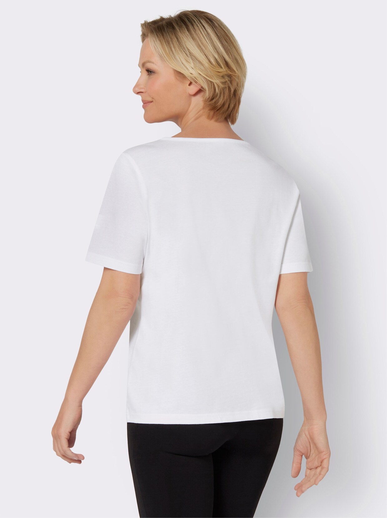 Shirt met korte mouwen - wit/marine