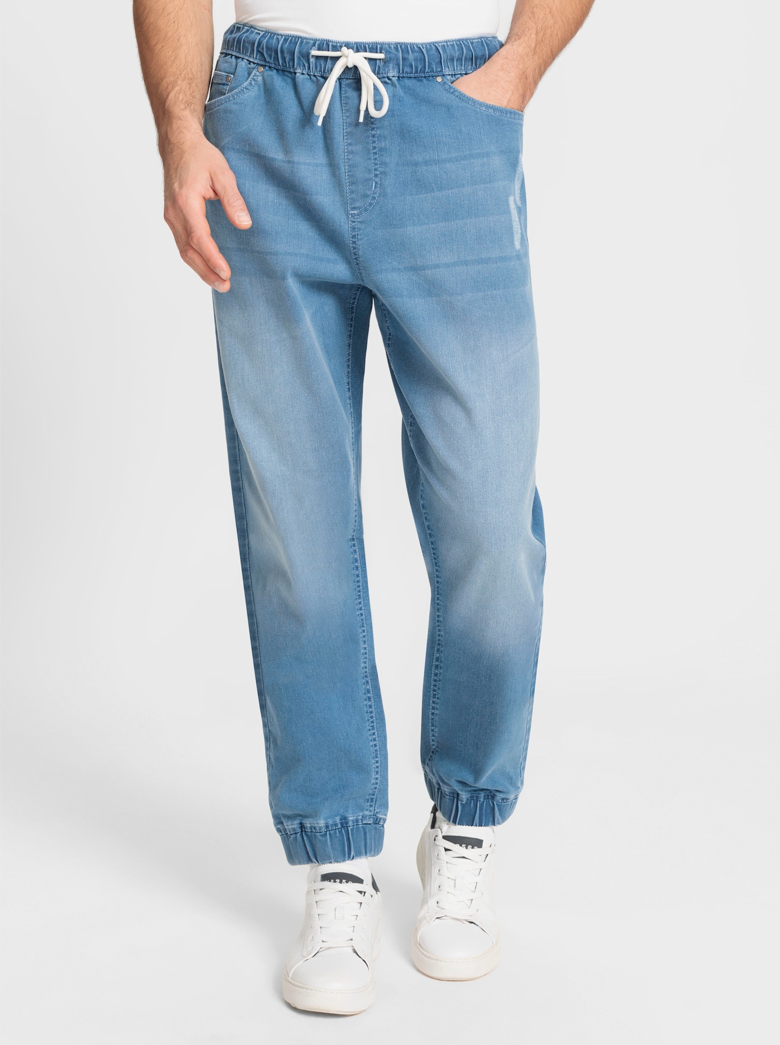 Catamaran Schlupfjeans im Doppelpack - blue-bleached + black denim