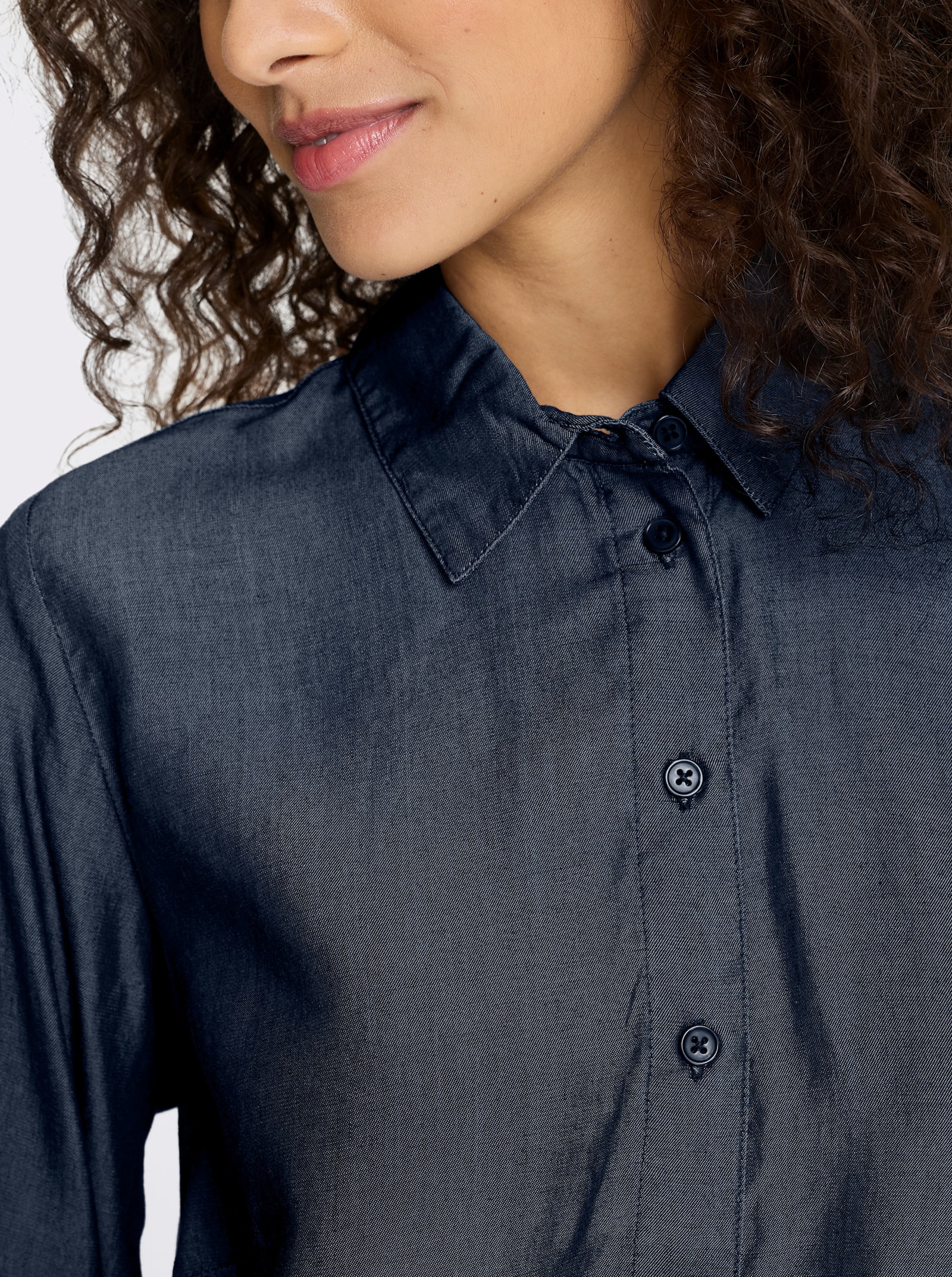 heine Hemdbluse in Jeans-Optik - dark blue