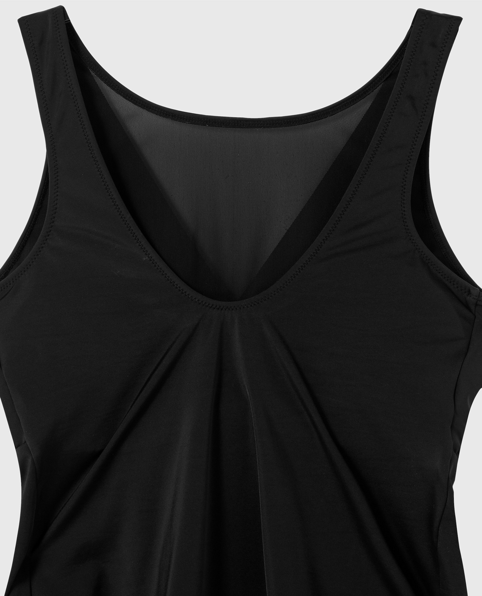 sheego Badeanzug in Wickeloptik - schwarz