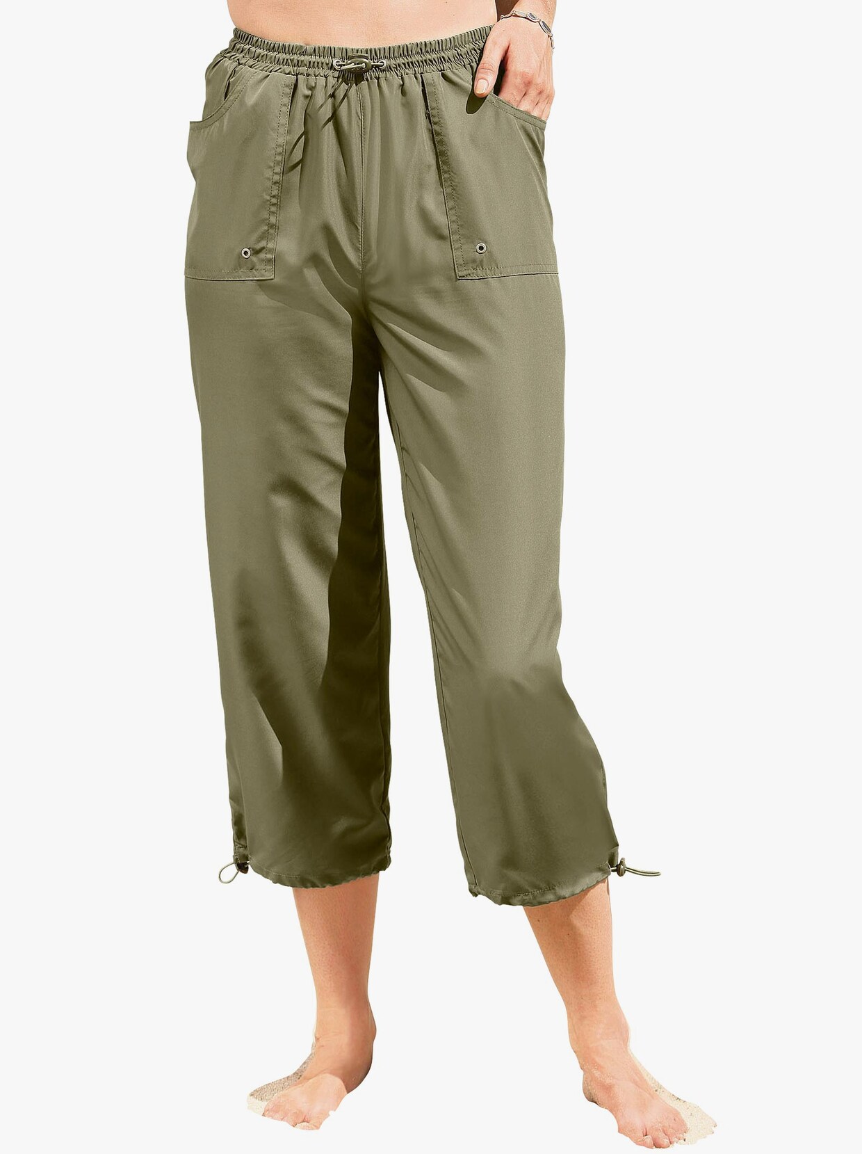 7/8 kalhoty - khaki