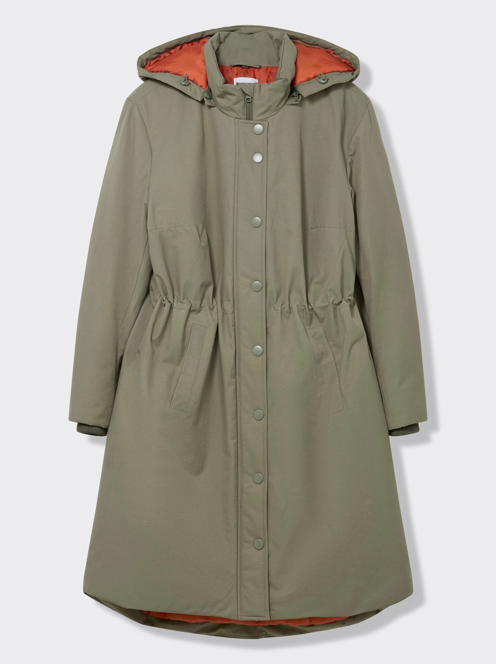 sheego Funktionsmantel mit Kapuze, abnehmbar - khaki-rostrot