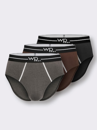 wäschepur men Slip - anthrazit + schoko + schwarz