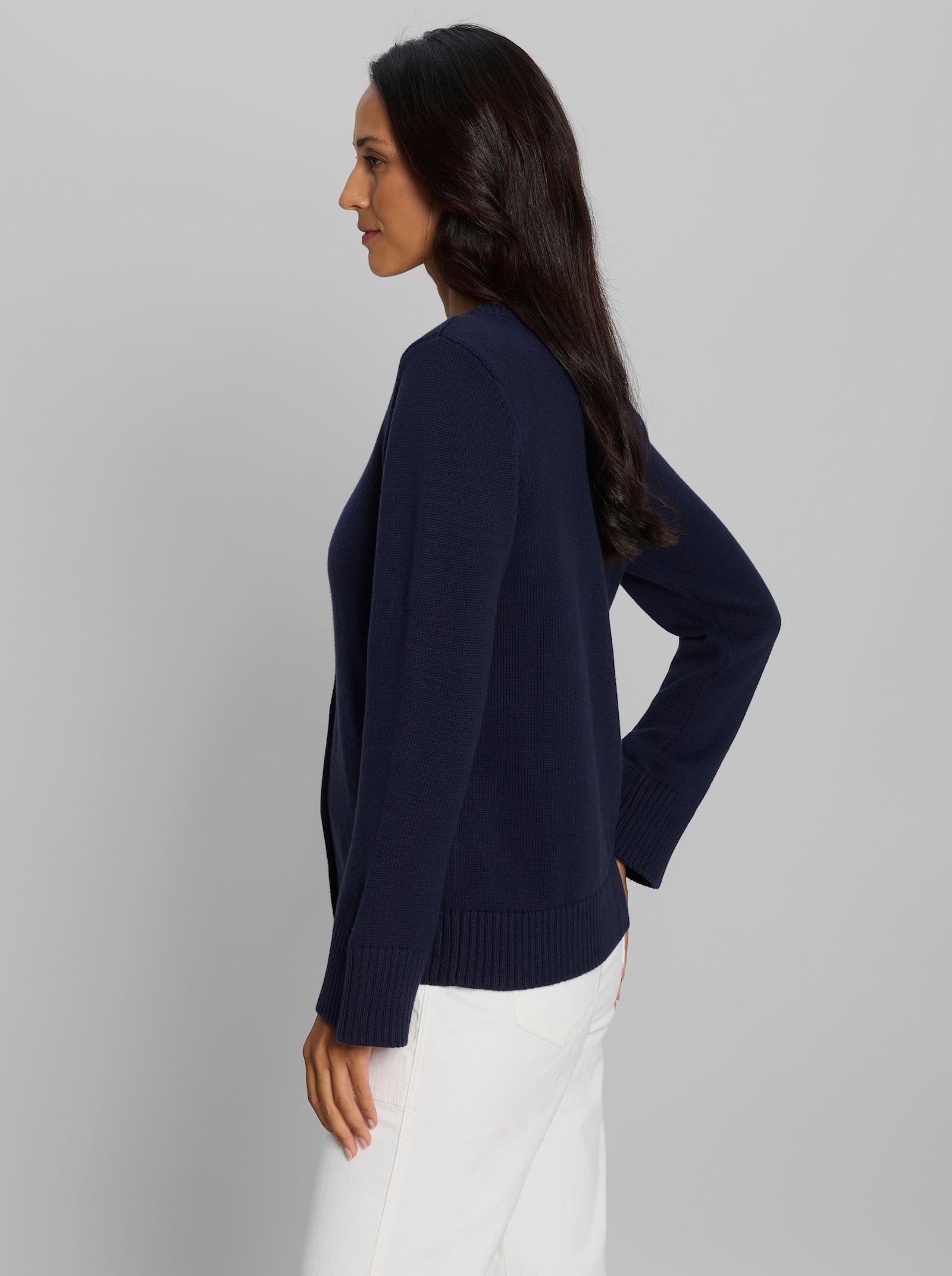 heine Strickjacke in Kurzform - marine