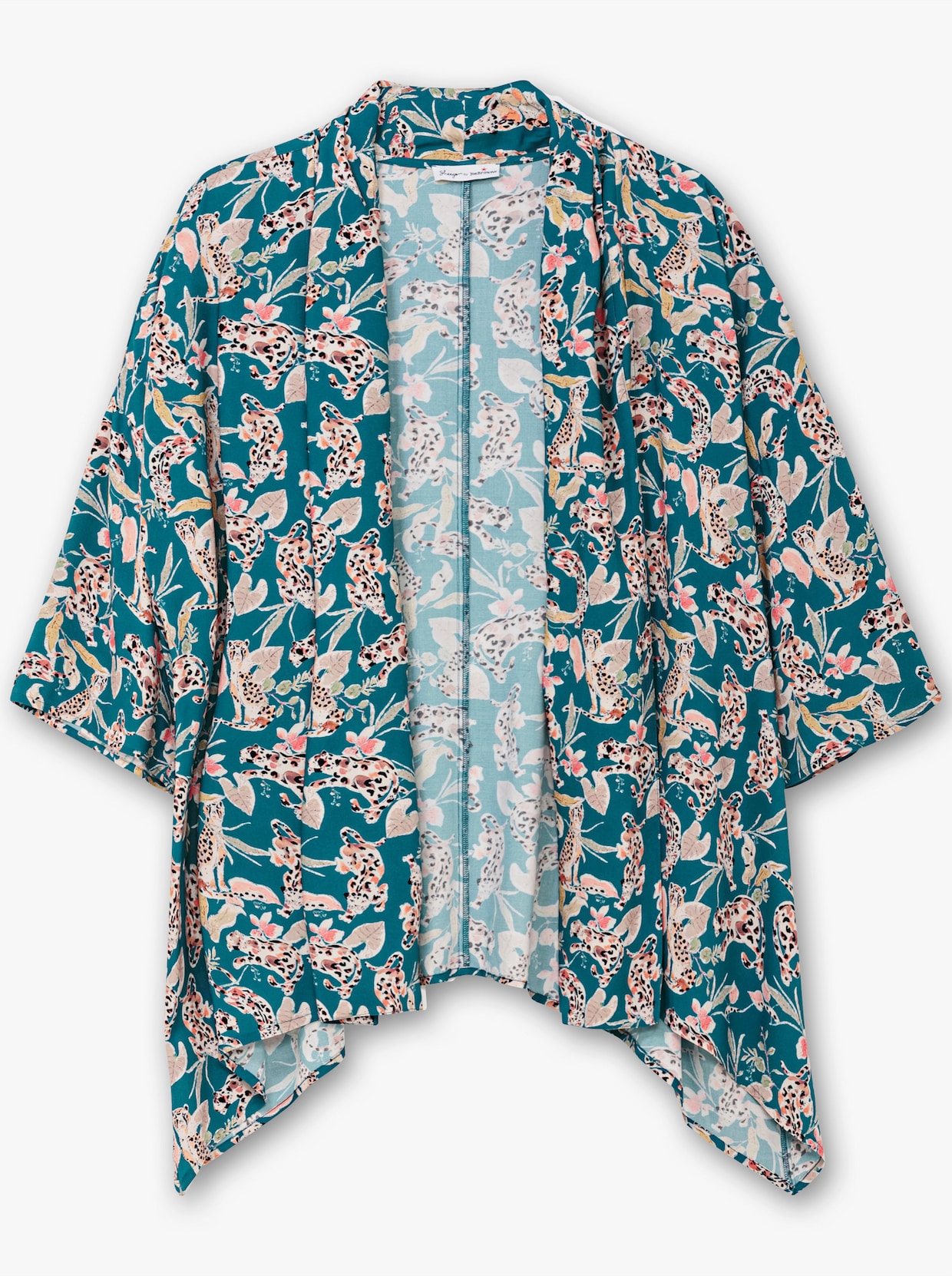 sheego by Joe Browns Longline blouse - aqua gedessineerd