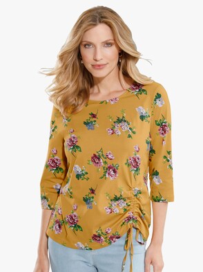 Shirt - ocker-bedruckt