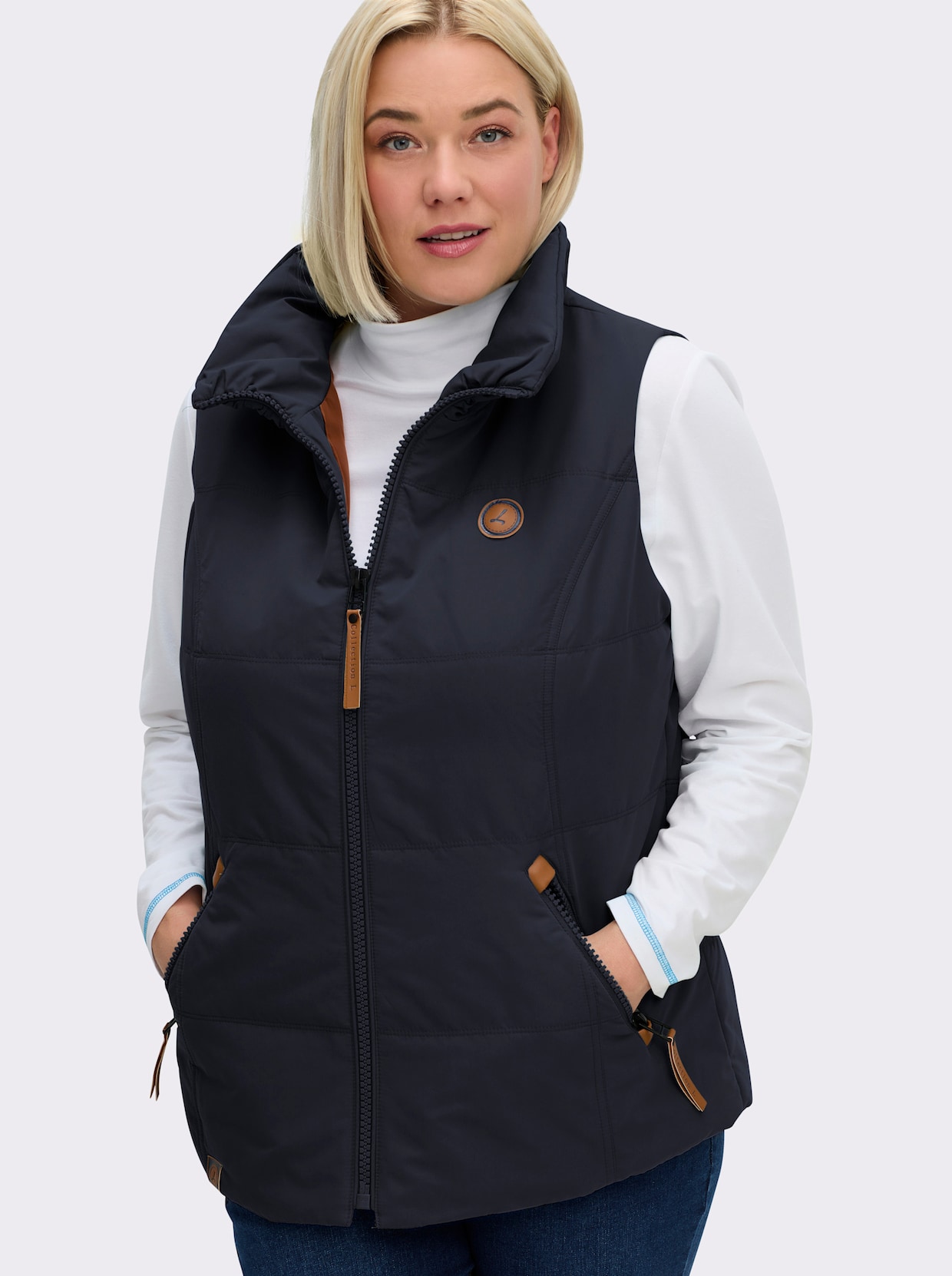 Steppweste in Microfaser-Qualität - marine