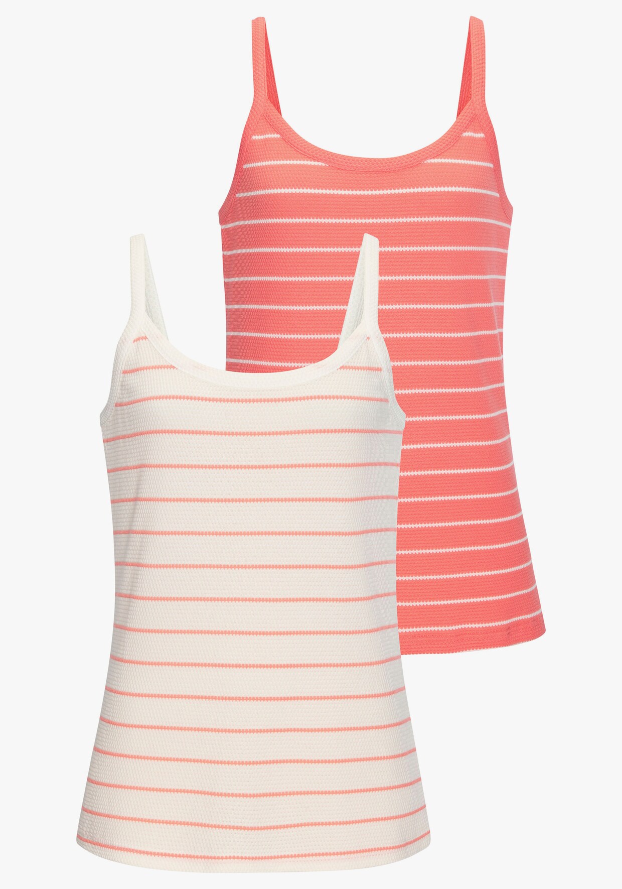Vivance Top - abrikoos, wit