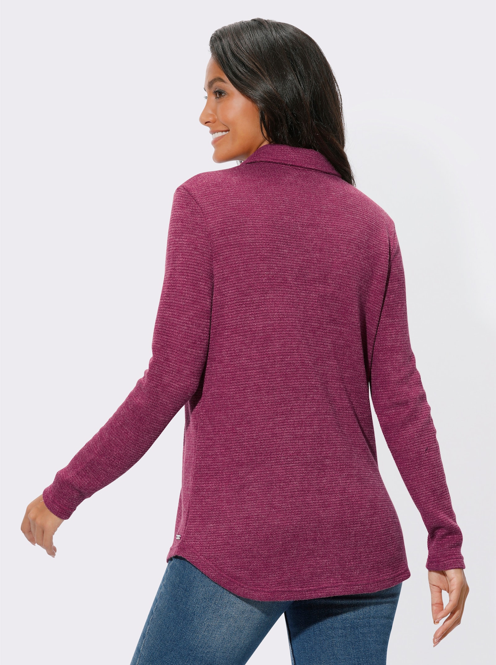 Shirtjacke mit Brusttaschen - malve